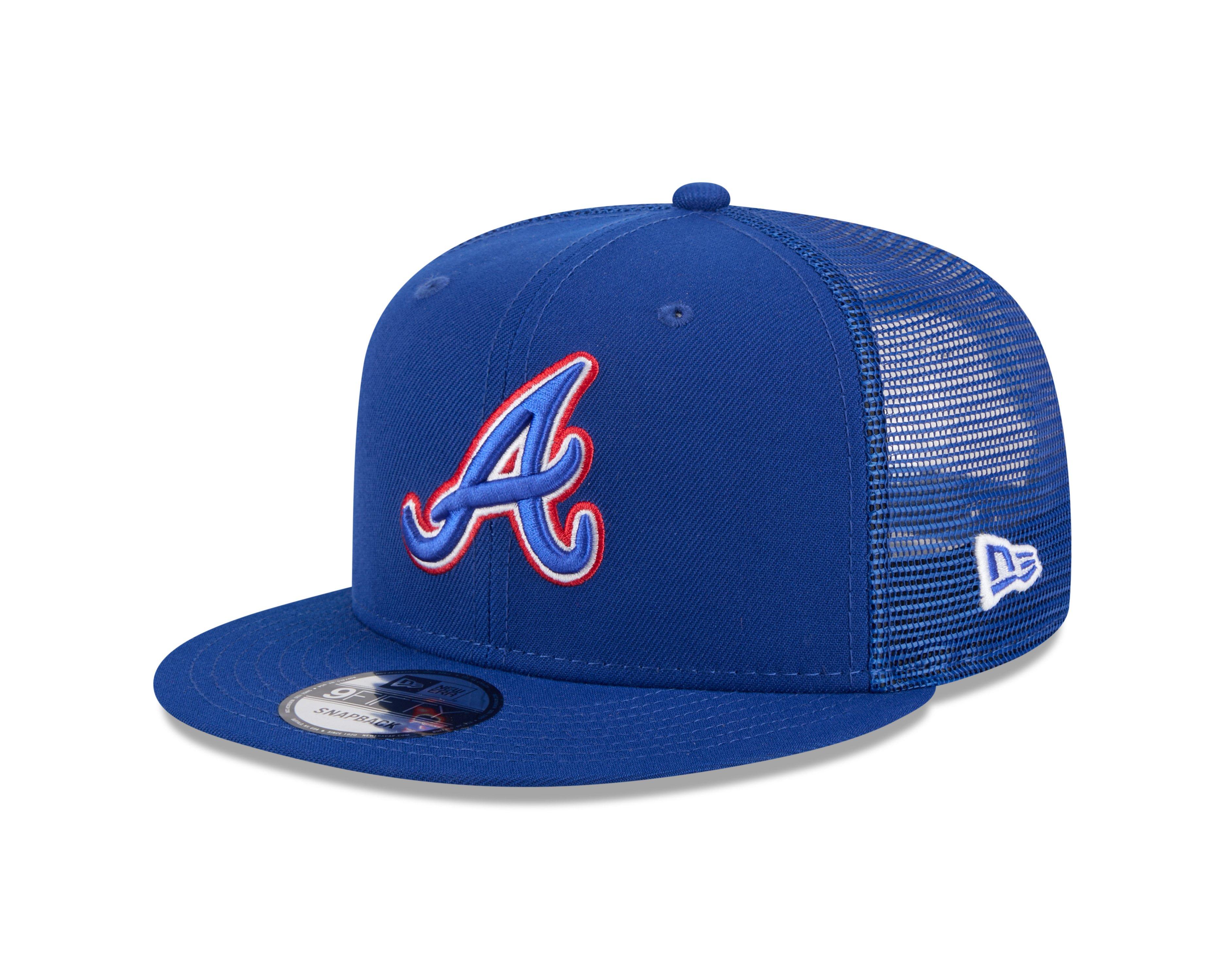New Era Atlanta Braves 9FIFTY Trucker Snapback Hat-Blue